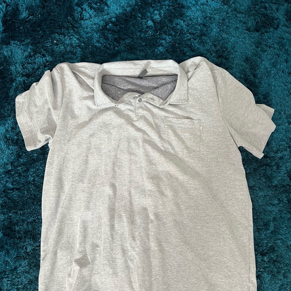 Vuori Heather Light Gray Polo